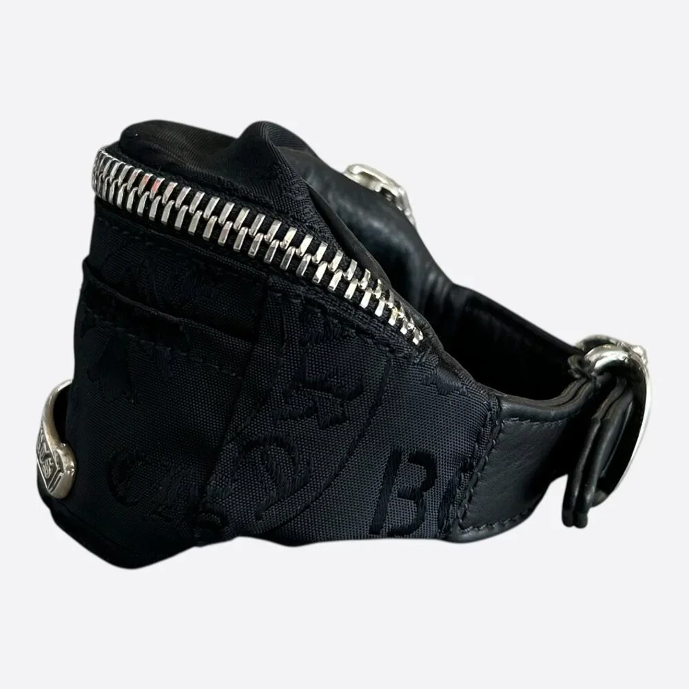 Chrome Hearts Black Stencil Nylon Wrist Bag - Picture 4 of 4